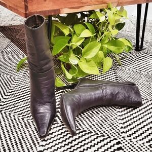 CARLO ROSETTI Vintage 90s Long Point Stiletto Ankle Boots